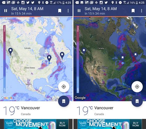 In addition you can look at local radar, satellite, river gage information and if appropriate marine information. . Noaa mobile weather